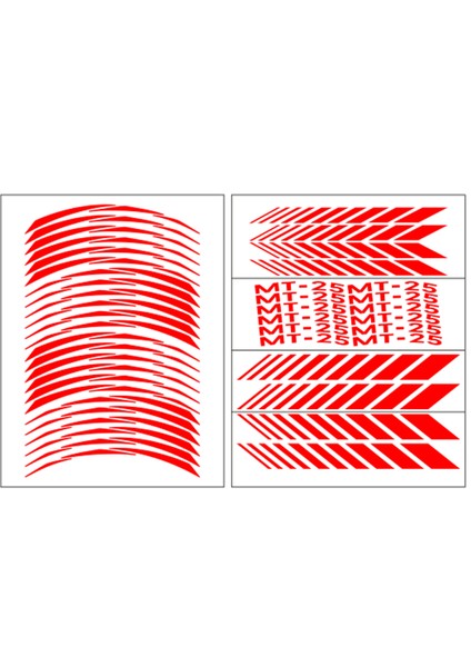 Yamaha Uyumlu Florasan Kırmızı Mt-25 Uyumlu Racıng Jant Şeridi