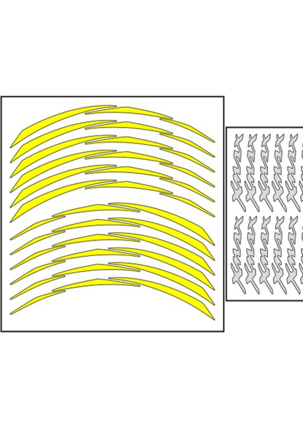 Yamaha Uyumlu Florasan Sarı Iıı Xmax Uyumlu Jant Şeridi