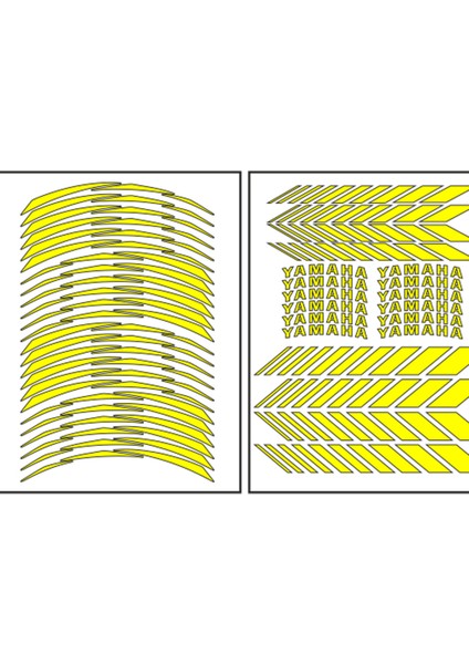Yamaha Uyumlu Florasan Sarı Uyumlu Racing Şerit