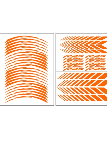 Yamaha Uyumlu Florasan Turuncu Racing R25 Uyumlu Jant Şeridi