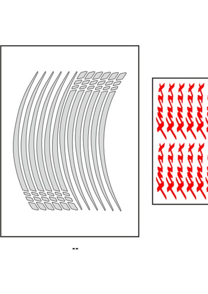 Yamaha Uyumlu Reflektör Beyaz Iv Xmax Uyumlu Jant Şeridi