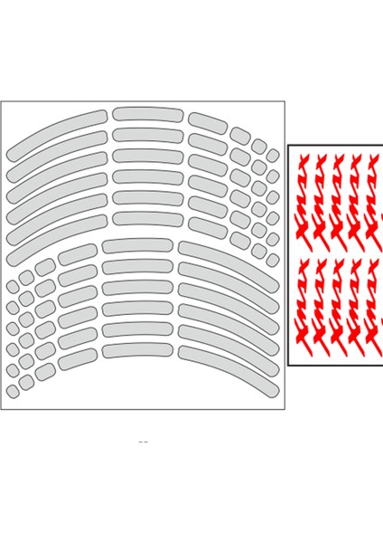 Yamaha Uyumlu Reflektör Beyaz I Xmax Uyumlu Jant Şeridi