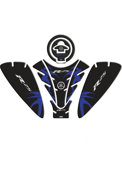 Yamaha Uyumlu R25 2019 - 2023 Uyumlu Tank Pad Set 005