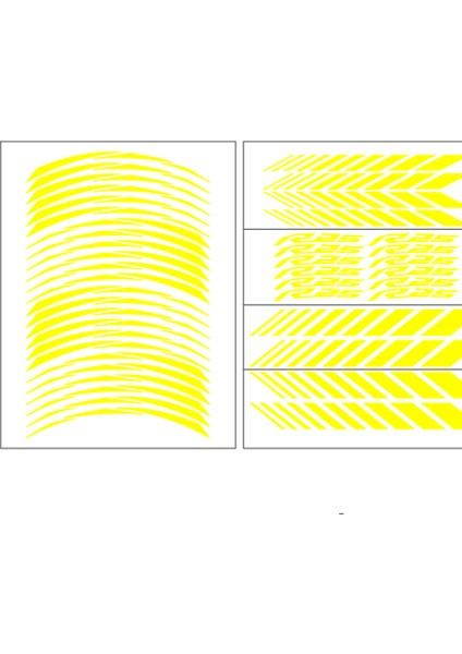 Yamaha Uyumlu Florasan Sarı Racing R25 Uyumlu Jant Şeridi