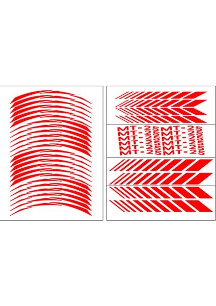 Yamaha Uyumlu Reflektör Kırmızı Mt-25 Uyumlu Racıng Jant Şeridi