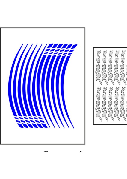 Yamaha Uyumlu Reflektör Mavi Iv Xmax Uyumlu Jant Şeridi