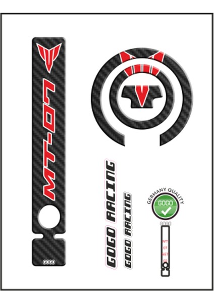 Yamaha Uyumlu Mt07 2014 - 2017 Uyumlu Tank Pad 002