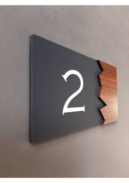 Wooden Serisi Pleksi Kapı Numarası fiyatları