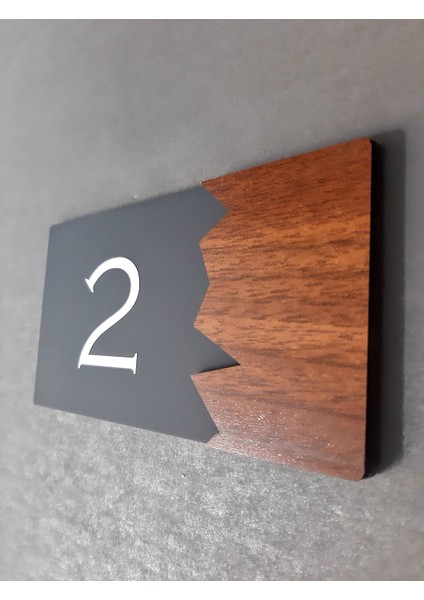 Wooden Serisi Pleksi Kapı Numarası modelleri
