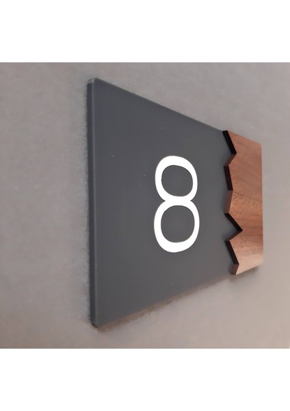 Wooden Serisi Pleksi Kapı Numarası modelleri