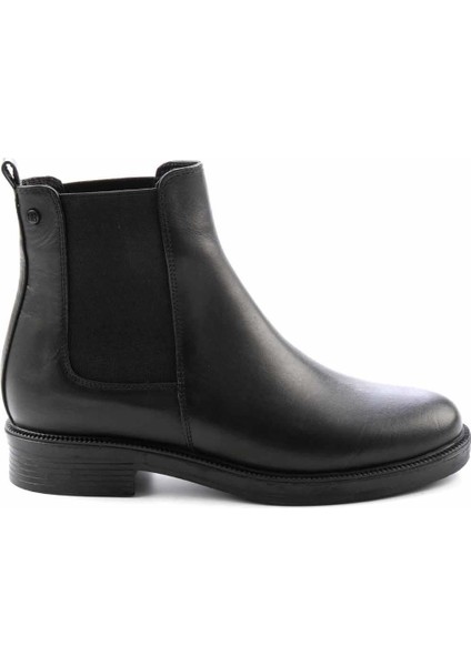 Siyah Leather Kadın Bot & Bootie K025312057