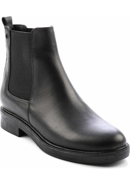 Siyah Leather Kadın Bot & Bootie K025312057