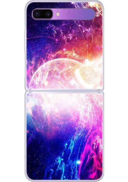 Samsung Galaxy Z Flip Boyalı Mars Gezegeni Desenli Sert Pc Koruma Telefon Kılıfı Kapağı (Yurt Dışından)
