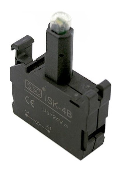 Isk-4b 24V Buton Işık Kontağı - Kırmızı