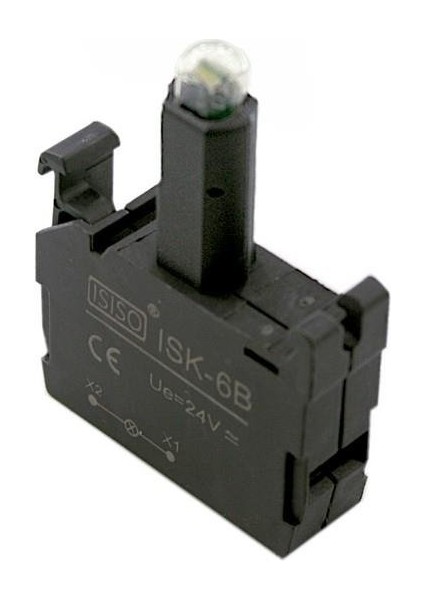 Isk-6b 24V Buton Işık Kontağı - Mavi