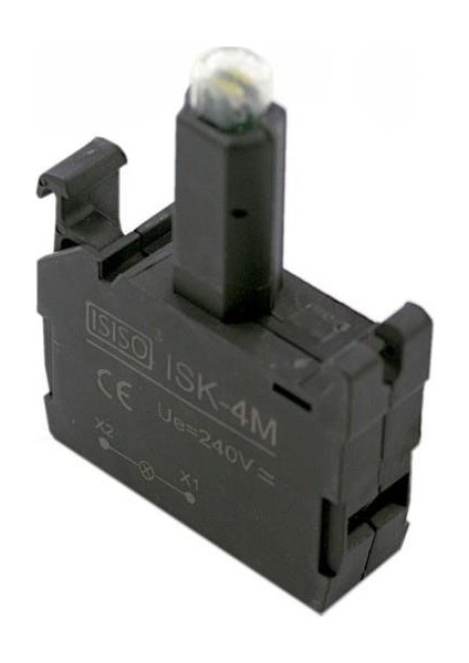 Isk-4m 220V Buton Işık Kontağı - Kırmızı