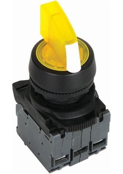 ISP-AK135M5 220V Sarı Işıklı Mandal Buton 1-0-2