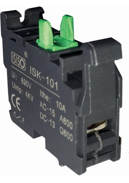 ISK-101 Na Kontak Blokları Yeşil No Normalde Açık
