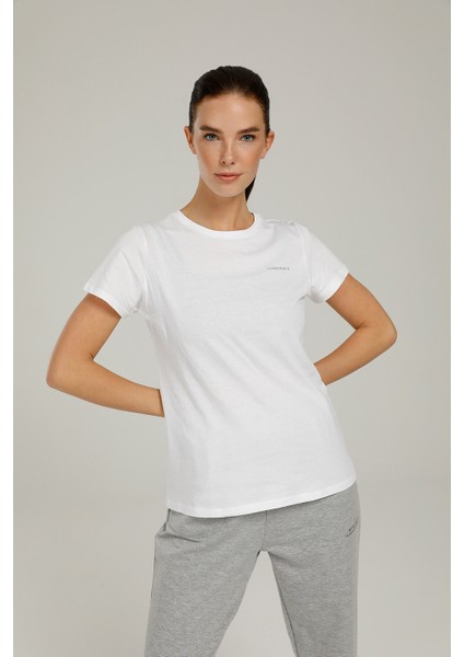 CT122 Basic C Neck T-Shır Beyaz Kadın T-Shirt