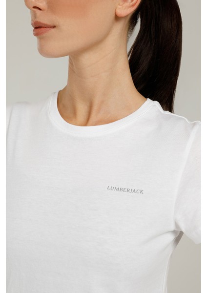 CT122 Basic C Neck T-Shır Beyaz Kadın T-Shirt fırsatları