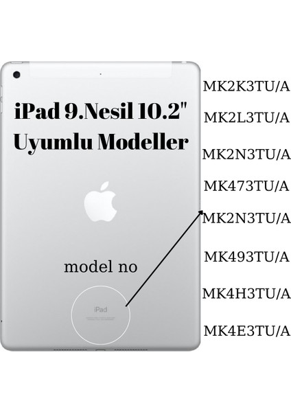 Apple iPad 9.nesil 10.2" Wifi MK473TU/A Temperli Kırılmaz Cam Ekran Koruycu