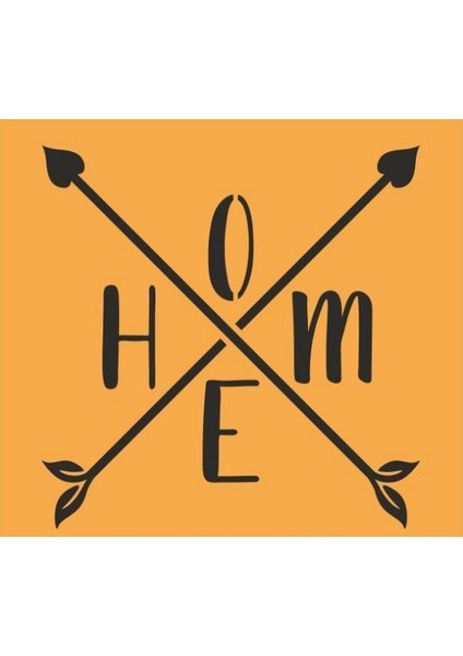 Yazı Desenler Stencil Şablon (25X25) YZ-287