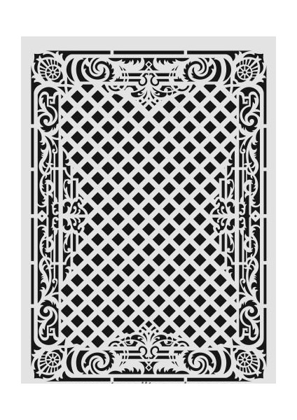 Diğer Karışık Desenler Stencil Şablon (25X35) S-213