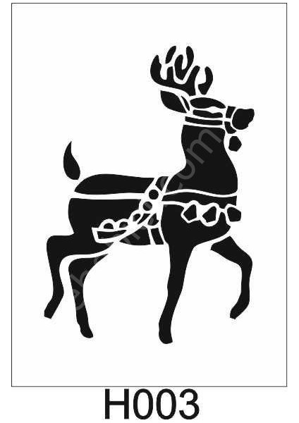 Hayvan Temalı Desenler Stencil Şablon (21X30) H-003