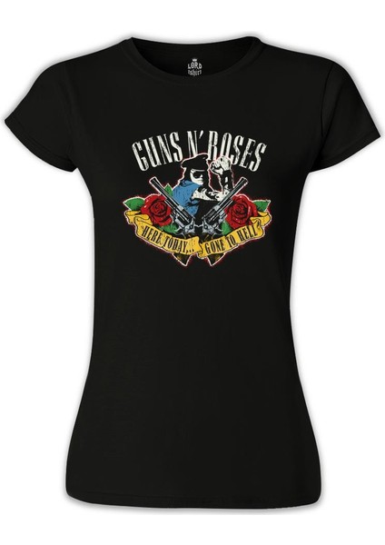 Llord T-Shirt Llordd T-Shirt Guns N' Roses - Gone To Hell Siyah Kadın T-Shirt