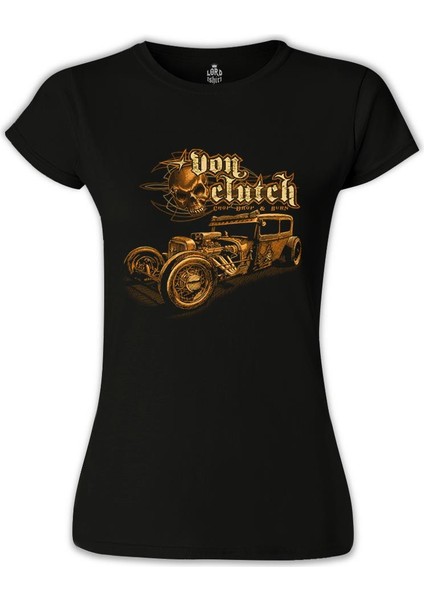 Llord T-Shirt Llordd T-Shirt Old Car Siyah Kadın T-Shirt