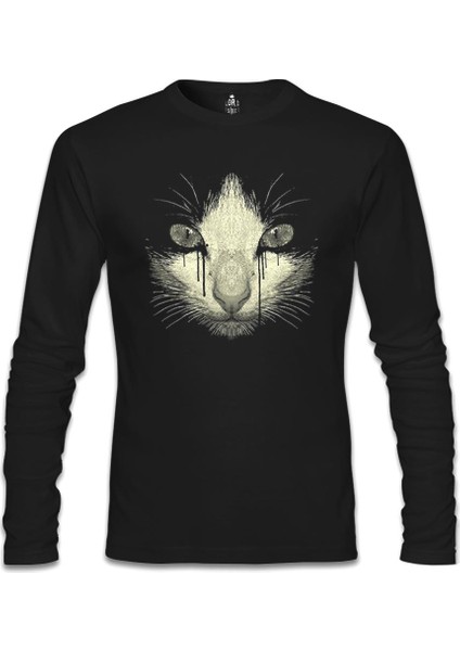Llord T-Shirt Llordd T-Shirt Kedi Siyah Erkek SweaT-Shirt