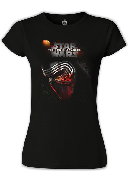 Llord T-Shirt Llordd T-Shirt Star Wars - The Force Awakens 8 Siyah Kadın T-Shirt