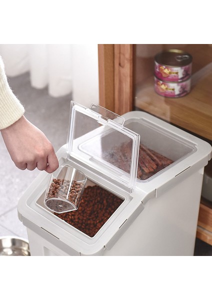 5 kg Büyük Mutfak Pet Gıda Saklama Konteyner Hava Geçirmez Pirinç Depolama Tankı Gri (Yurt Dışından) fırsatları