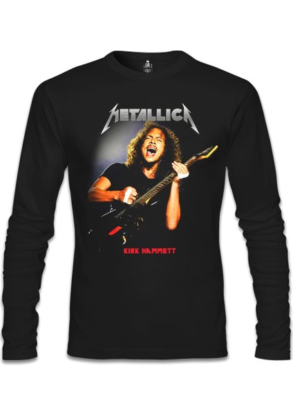 Llord T-Shirt Llordd T-Shirt Metallica - Kirk Hammett Siyah Erkek SweaT-Shirt