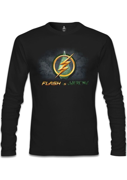 Llord T-Shirt Llordd T-Shirt Flash Vs Arrow Siyah Erkek SweaT-Shirt