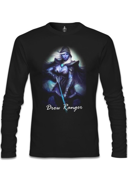 Llord T-Shirt Llordd T-Shirt Dota 2 - Drow Ranger Siyah Erkek SweaT-Shirt