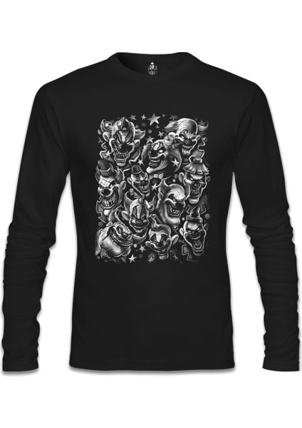 Llord T-Shirt Llordd T-Shirt Clown Siyah Erkek SweaT-Shirt