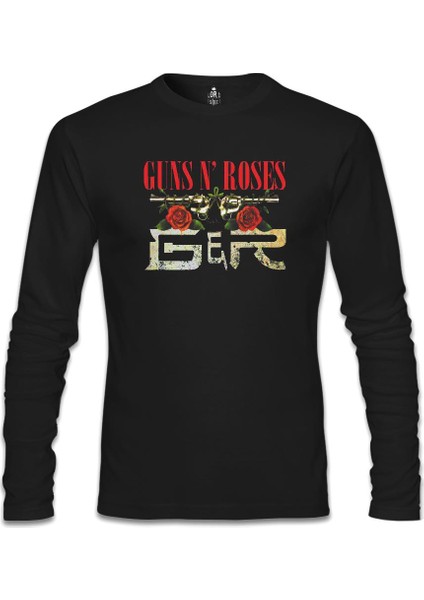 Llord T-Shirt Llordd T-Shirt Guns N' Roses Siyah Erkek SweaT-Shirt