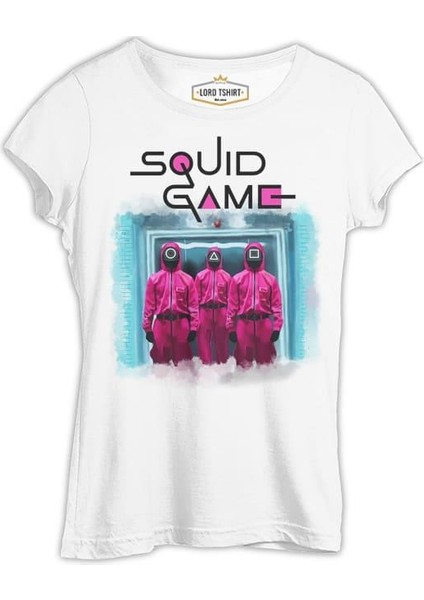 Llord T-Shirt Llordd T-Shirt Squid Game - Geçit Beyaz Kadın T-Shirt