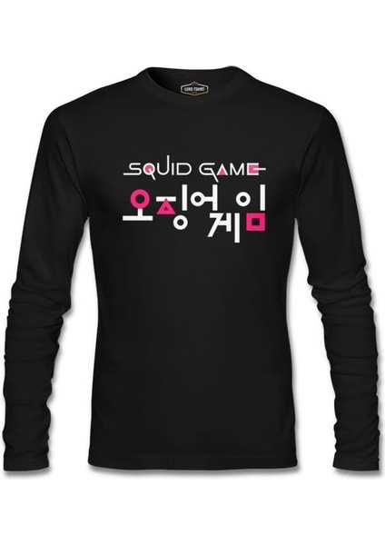 Llord T-Shirt Llordd T-Shirt Squid Game-Logo Korean Siyah Erkek SweaT-Shirt