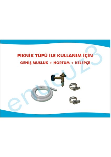 40X40 cm Musluklu Hortum Set Ocak - Kahverengi