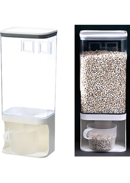 Tezgah Pirinç Kova Tahıl Dağıtıcı Kuru Gıda Saklama Kabı 1500ML (Yurt Dışından)