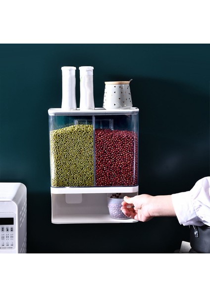 Tezgah Pirinç Kova Tahıl Dağıtıcı Kuru Gıda Saklama Kabı 3000ML (Yurt Dışından)