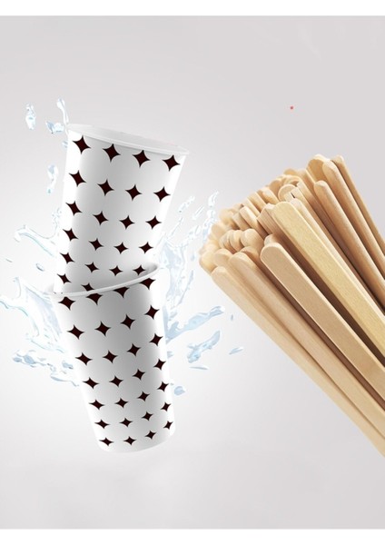 Karton Bardak 6.5 Oz 3000'li + Tahta Karıştırıcı