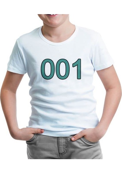 Llord T-Shirt Llordd T-Shirt Squid Game - 001 Beyaz Çocuk T-Shirt
