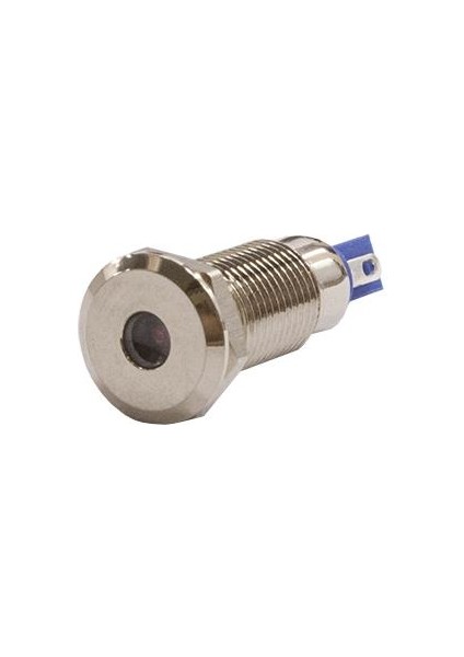 8mm 24V Kırmızı LED Metal Sinyal Lambası IP67 GQ8F-R