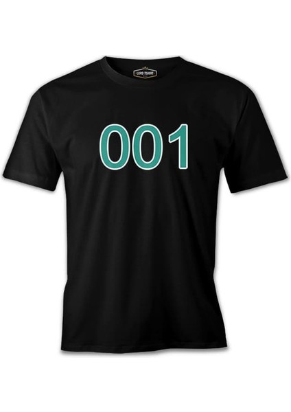 Llord T-Shirt Llordd T-Shirt Squid Game-Number 001 Siyah Erkek T-Shirt