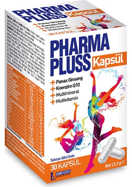 Pharmaplus 30 Kapsül Panax Ginseng Co Q10 Multivitamin Multimineral 5 Kutu
