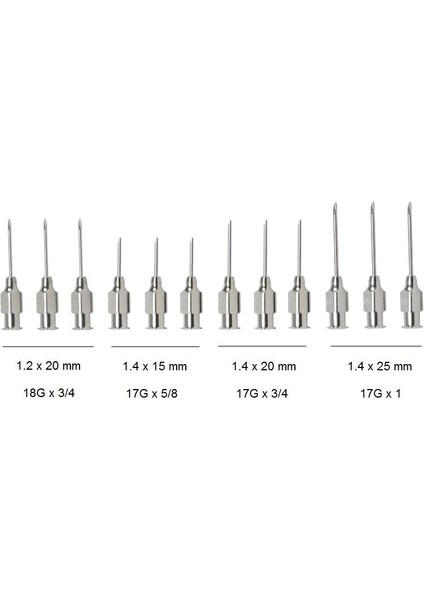 Anadolu Vet Anadoluvet Buzağılar için karışık enjektör iğnesi seti. 12'li Paket