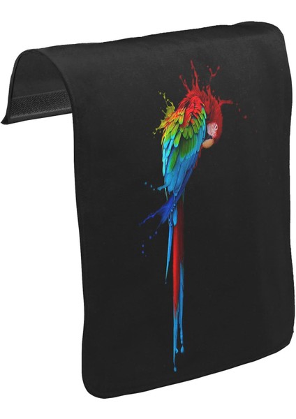 T-Shirt T-Shirt Parrot Unisex Siyah Tak-Çıkar Postacı Çanta Kapağı CK-248